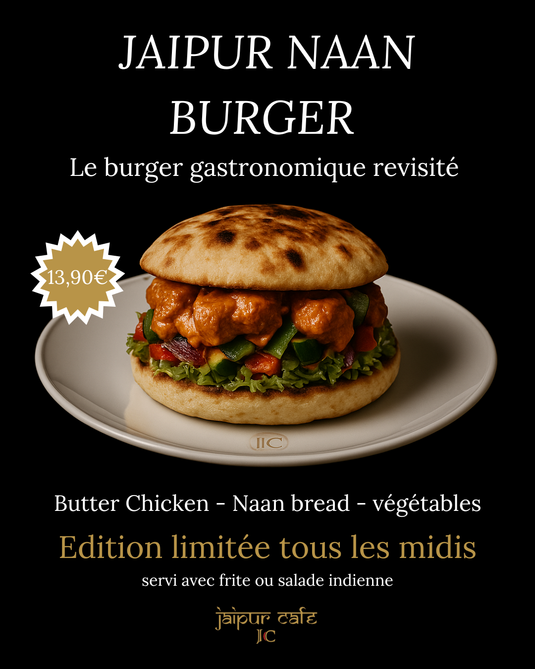 Burger au Jaipur Café à Paris